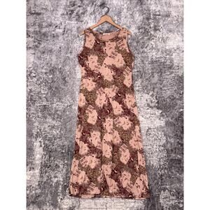 Citron Santa Monica Dress Large Womens Hawaiian Islands Jersey Knit Maxi